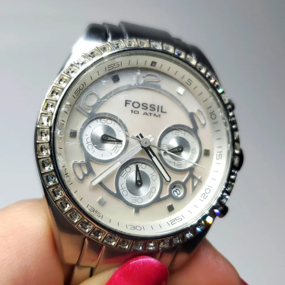 Fossil Watch CH2542 Silver Steel Wristband Multifunction Mop 10 ATM